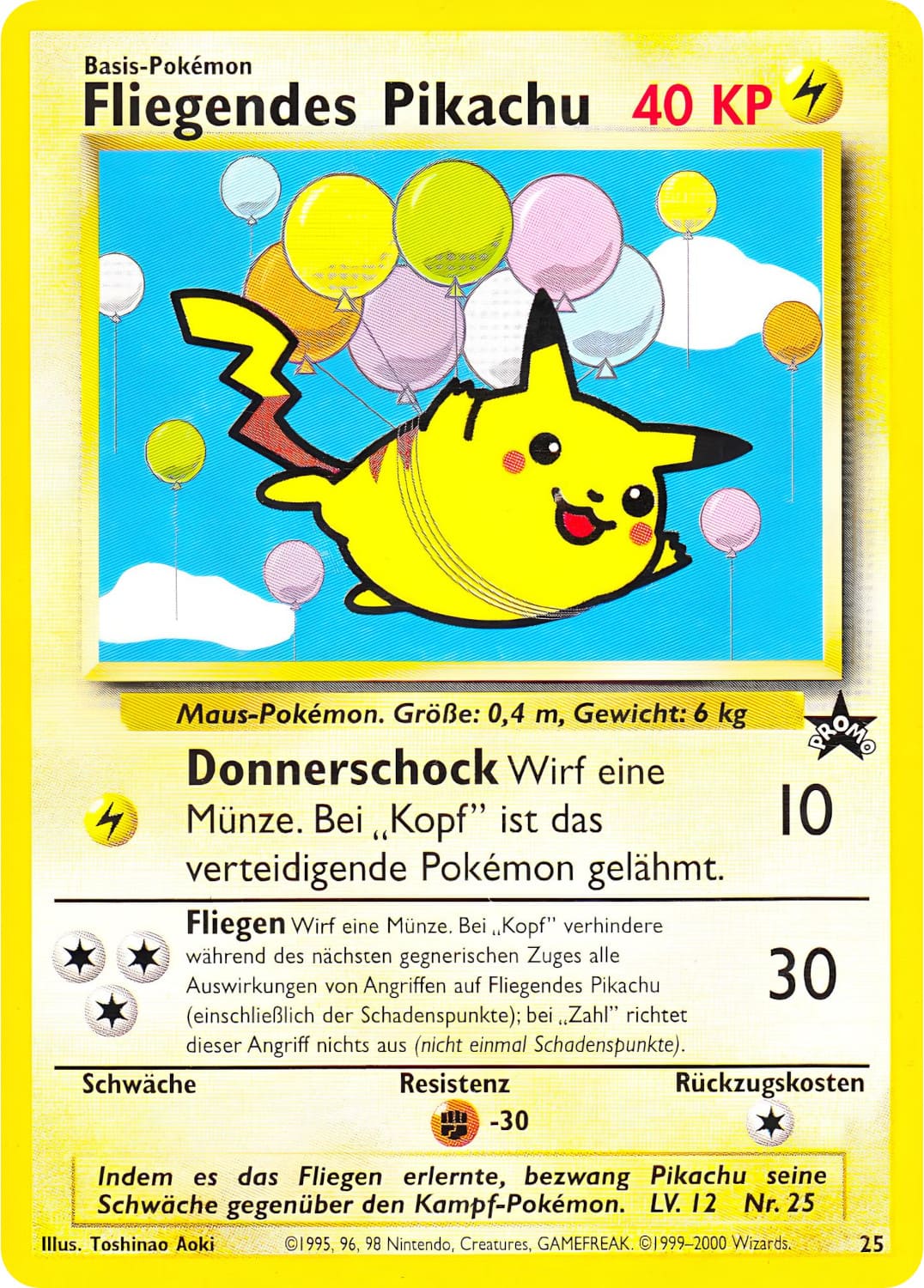 Fliegendes Pikachu 25 Promo