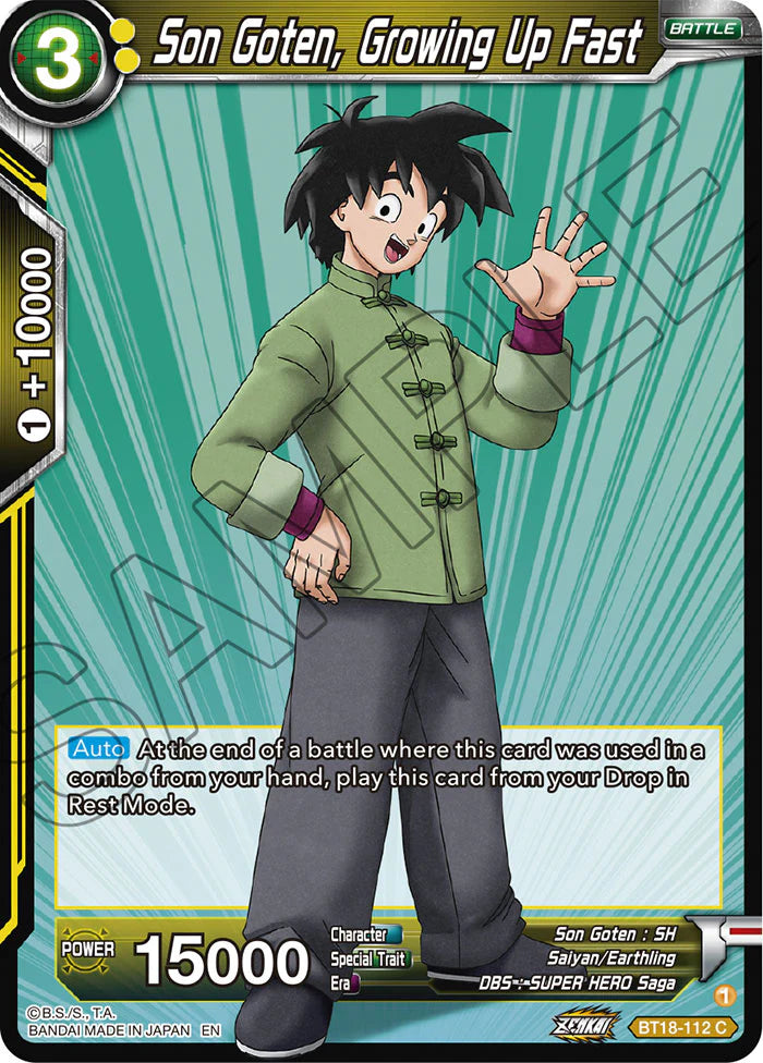 Son Goten, Growing Up Fast BT18-112 Holo EN
