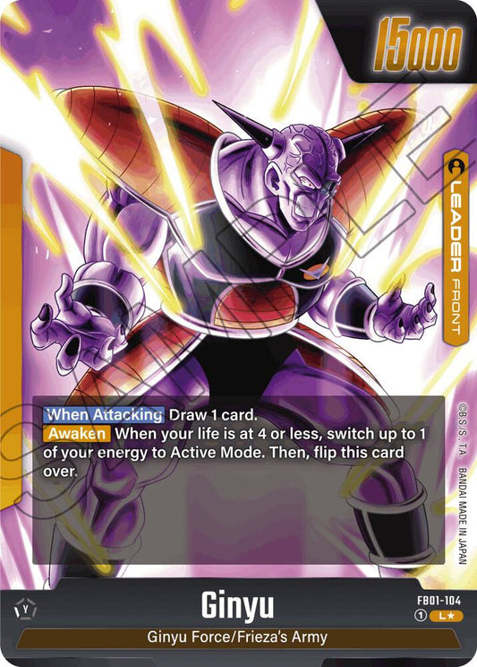 Ginyu // Ginyu FB01-104 Vorder & Rückseite Holo JP