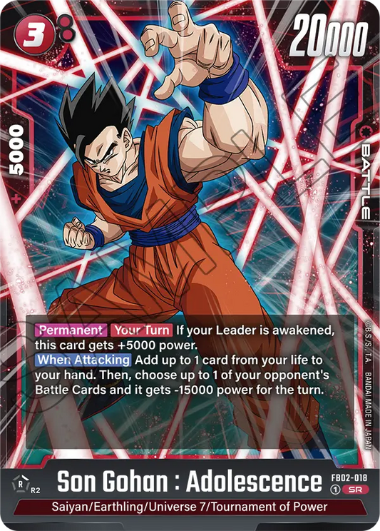 Son Gohan : Adolescence FB02-018 Holo EN