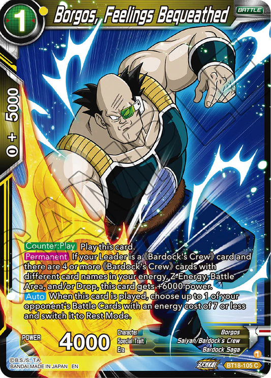 Borgos, Feelings Bequeathed BT18-105 Holo EN