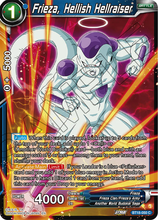 Frieza, Hellish Hellraiser BT18-050 Holo EN