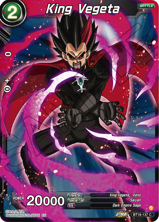 King Vegeta BT18-137 Holo EN