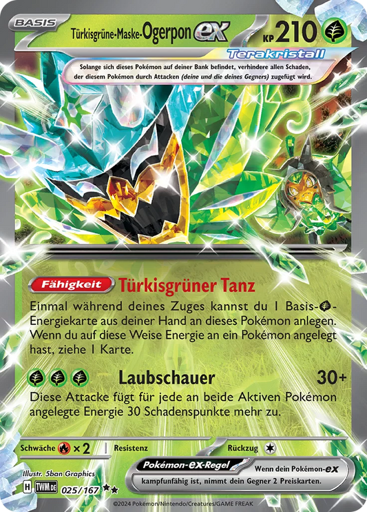 Türkisgrüne-Maske-Ogerpon ex 025/167