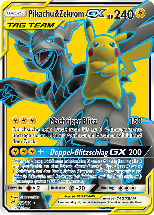 Pikachu & Zekrom GX Tag Team 162/181