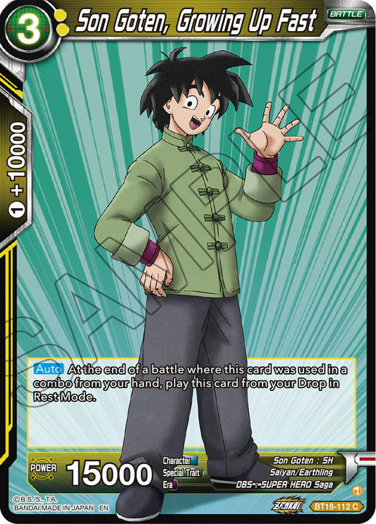Son Goten, Growing Up Fast BT18-112 Holo EN
