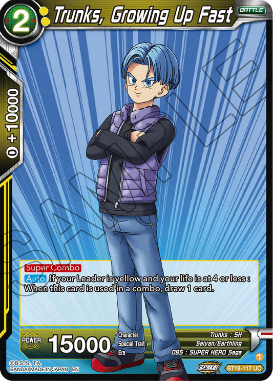 Trunks, Growing Up Fast BT18-117 Holo EN